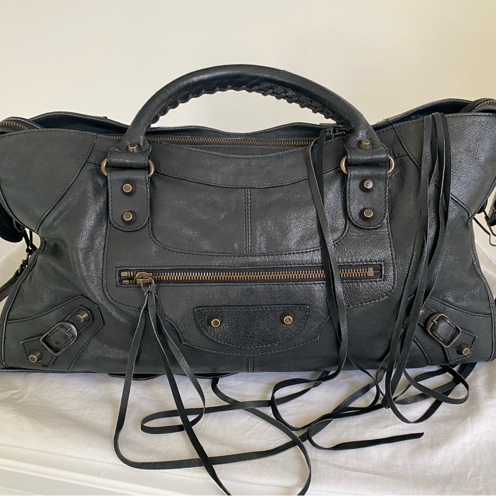 Balenciaga Black Satchel with Signature Studs - Picture 2 of 11